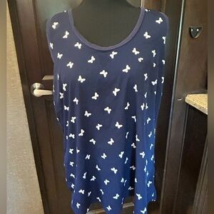 Banana Republic Tank top. Navy with white butterflies. Size L